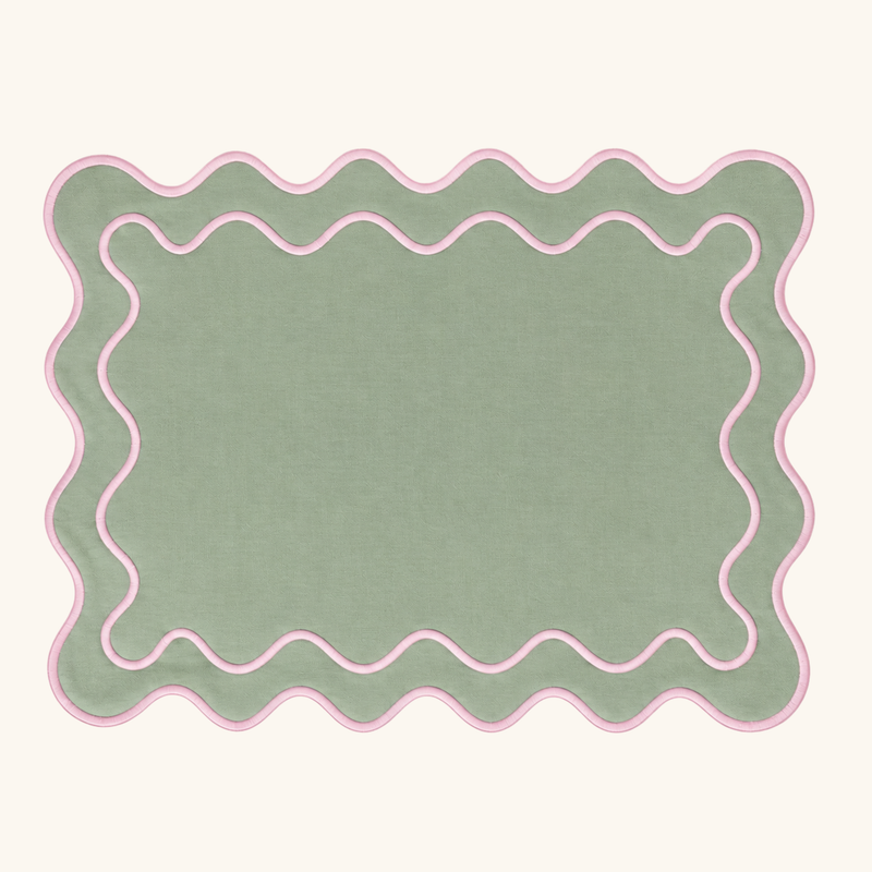 Amalfi Garden Wavy Placemats: Set of 4