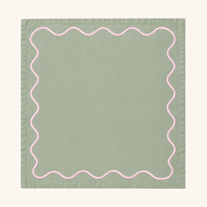 Amalfi Garden Wavy Napkins: Set of 4