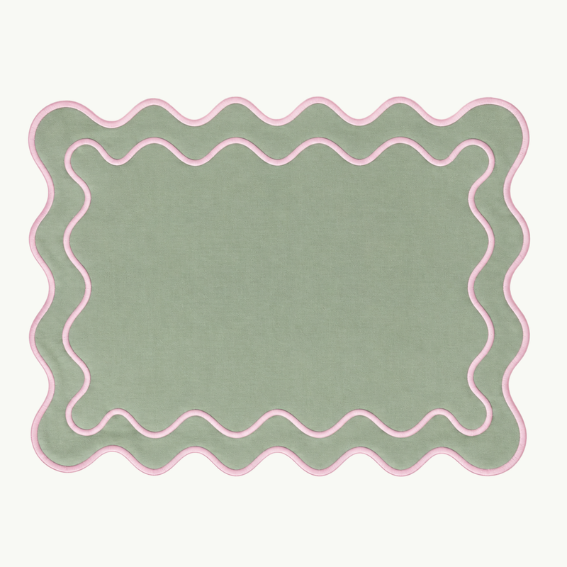 Amalfi Garden Wavy Placemats: Set of 4