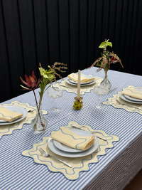 Limoncello Blue Wavy Napkins: Set of 4