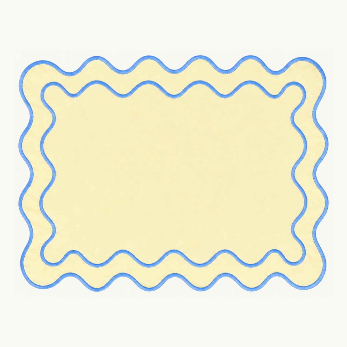 Limoncello Blue Limoncello Blue Wavy Placemats: Set of 4